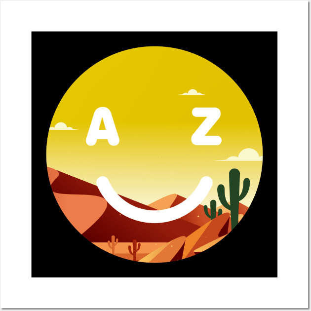 Arizona Desert Smiley Face Wall Art by goodwordsco